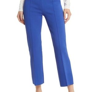 Theory Blue Straight Leg Pants High-Rise Tailored